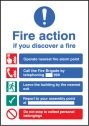 Fire action sign (A5)