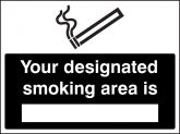 Your Designated Smoking Area Is Sign
