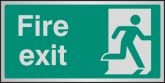 Fire exit aluminium sign