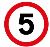 Circle 5 mph Signs (670)