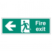 Fire exit left floor graphic