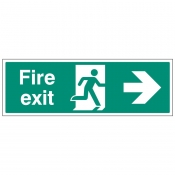 Fire exit right floor graphic