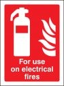 For Use On Electrical Fires Sign