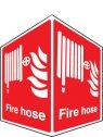Fire hose projecting sign