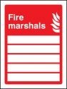Fire Marshals (5 People) Sign