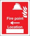 Fire point left location sign