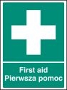 First aid (English Polish) Sign