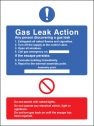 Gas leak action sign