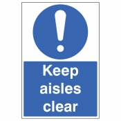 Keep aisles clear floor graphic