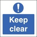 Keep clear fire sign