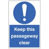 Keep this passageway clear floor graphic