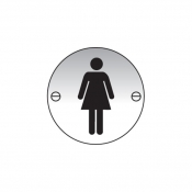 Ladies symbol stainless steel sign