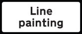 Line painting supplementary text plate road sign