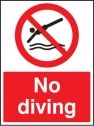 No diving Sign