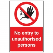 No entry to unauthorised persons floor graphic