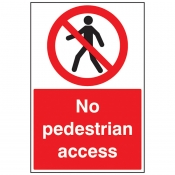 No pedestrian access floor graphic