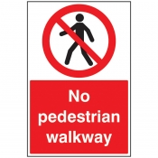 No pedestrian walkway floor graphic