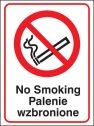 No smoking (English Polish) Sign