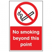 No smoking beyond this point floor graphic