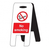 No smoking self standing folding sign