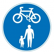 Pedal cycles & pedestrians road sign (956)