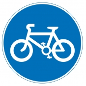 Pedal cycles only road sign (955)