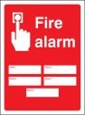 Fire Alarm Zones Sign (5 or 10 zones)