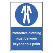 Protective clothing must be worn floor graphic
