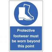 Protective footwear must be worn floor graphic