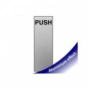 Push aluminium sign door plate