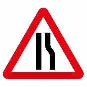 Road narrows right side road sign (517)