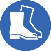 Safety boots floor graphic