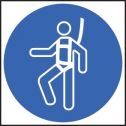 Safety harness symbol sign