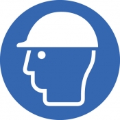 Safety helmets floor graphic
