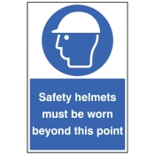 Safety helmets must be worn floor graphic