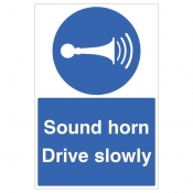 Sound horn drive slowly floor graphic