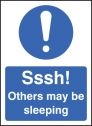 Sssh others may be sleeping sign
