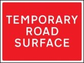 Temporary road surface road sign