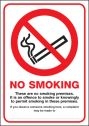 These are no smoking premises sign
