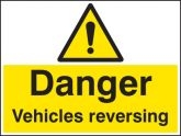 Danger Vehicles Reversing Sign