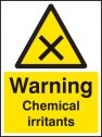 Warning chemical irritants Sign