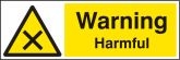 Warning Harmful sign