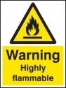 Warning highly flammable Sign