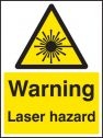 Warning laser hazard sign