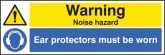 Warning noise hazard sign