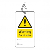 Warning out of order safety tag