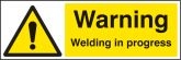 Warning welding in progress Sign