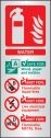 Water extinguisher identification aluminium sign