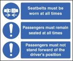 Wearing of seatbelts symbols sign