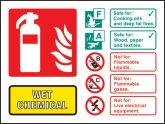 Wet chemical Fire Extinguisher sign